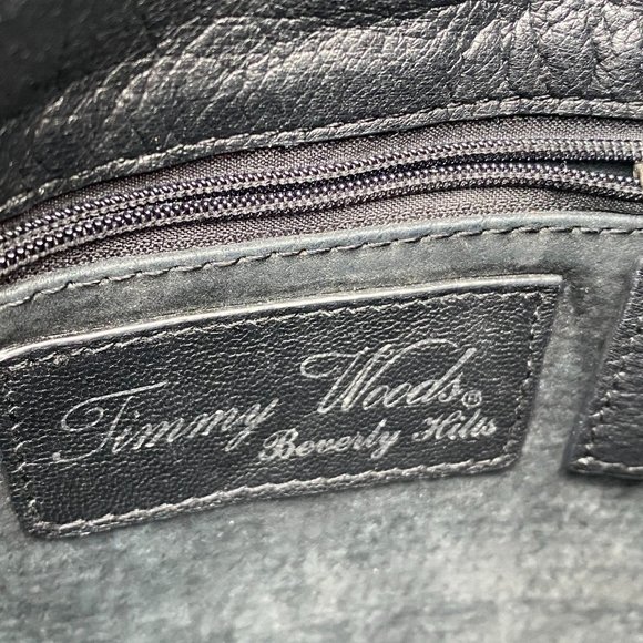 Timmy Woods Beverly Hills Woven Buttery Soft Leather Messenger Crossbody Handbag - Picture 15 of 16